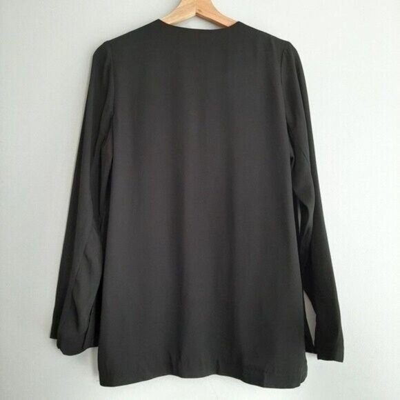 TRULY Denmark Venetta Unstructured Light BlazerJacket Black Sz M - Picture 7 of 9